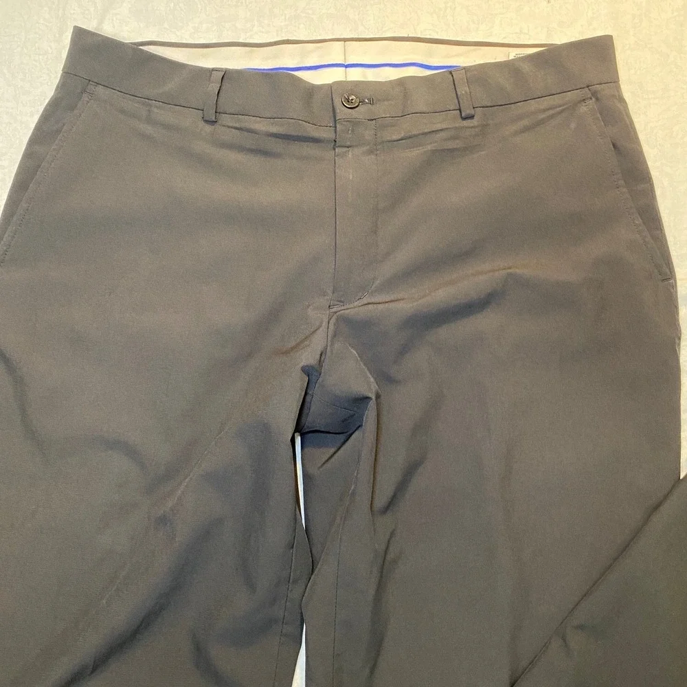 Slazenger Golf Performance Pants Men's‎ 36x32 Black Stretch Flat Front